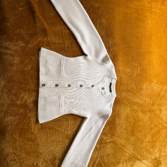 JENNI KAYNE  Women's Cooper Cardigan Ivory M - Picture 4 of 7